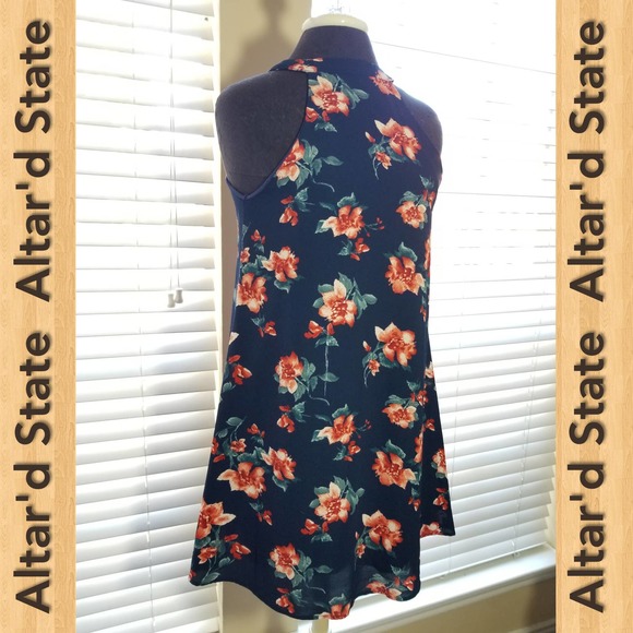 ALTAR'D STATE Sleeveless Midi Dress Women Blue Navy - Picture 2 of 8